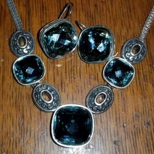 Brighton Venus Rising Blue Necklace and Earrings